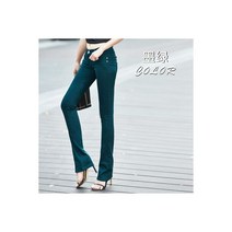 여성용 화이트 80 코튼 플레어 데님 팬츠 엄마 정장 스키니 스트레치 청바지 트렌드 캔디 컬러 슬림 카우보이 바지 OL