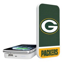 Green Bay Packers Endzone Solid Design Wireless 5000mAh Powerbank, No Size