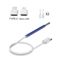 고화질 내시경 귀이개 이어스캐너 귀 카메라 클리너 귀지 청소 스마트 귀파개, Blue-with Box