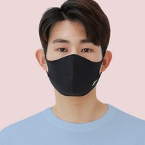 리유즈 나노필터교체 숨쉬는 얇은천 3d입체 빨아쓰는 연예인 재사용 순면 면마스크 제작 항균 향균, L, 에로우, 블랙