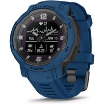 러닝 심박수 체크 GARMIN(가민) ​​Instinct Crossover Dual Power Tidal Blue Suica 대응 솔라 충전 대응, 한개옵션0