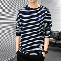 2023NEW 남성 줄무늬 긴팔티셔츠/남자 데일리 베이직 맨투맨/남자풀오버/라운드넥 긴팔티/남자 가을 긴팔 티셔츠/니트긴팔티/소프트 프리미엄원단