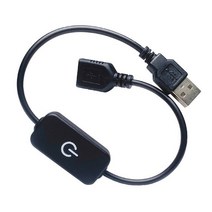 디머 조광기 dimmer USB 터치 디머 스위치 DC 5V 화이트/블랙 0-100% 밝기 조정 LED 컨트롤러 스트립, 02 Black