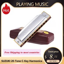 입문용 스즈키 포크 마스터 블루스 하모니카 표준 키 C A B D E F G 10 홀 20 톤 Diatonic Blues Gaita Har, 04 E Key