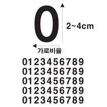 단비데코 숫자스티커 작은숫자 메뉴판 금액 가격표 수정 소형사이즈 전화번호 숫자시트지, 레드, 높이3.5cm-8