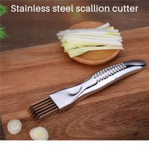 파쇄 실크 나이프 야채 Scallions 커터 음식 주방 스피디 쵸퍼 주방 악세사리 요리 Outils Accessoires, 하나, Silver
