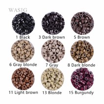 200 개 500 개/갑 5.0 미리메터 실리콘 줄 마이크로 링크 링 비즈 헤어, 05 8 Dark blonde 200pcs