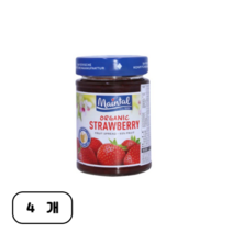 마인탈 설탕을 넣지 않은 유기농 딸기잼, 200g, 4개