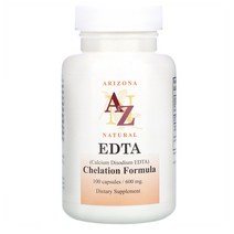 아리조나 네추럴 EDTA 칼슘 Disodium Chela 600 Arizona Natural Calci CI Ep 100캡, 분홍색 버튼 배터리