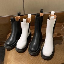 브랜드없음 여성용 키높이 통굽 첼시부츠