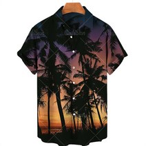 신혼여행 유럽 필리핀여행 Animal Crane 3D Print Beach Hawaiian 2022 Summer Shirt 반팔 셔츠 Streetwear
