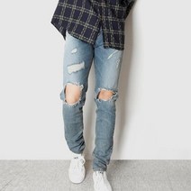 제이팩토리 편안한 입고 싶은 6만원대 선물 매력의 빈티지 무릎 데미지 포인트 중청진 E-1714398