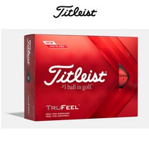 타이틀리스트 정품 TruFeel 골프공 골프볼 레드 2피스, 레드 12구