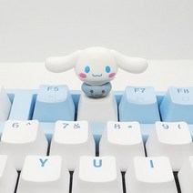 롤키 롤키캡 키캡 스위치 키보드 자판 배열 키캡 보따리 커스텀 애니메이션 귀여운 계피 개 큰 귀 개 만화 핑크 투명 스테레오 기계식 체리 mx 개인화 pbt 키 캡 r4, 1-귀여운 키캡