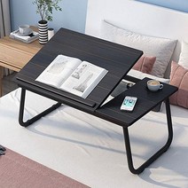 옴니 접이식 침대 베드 테이블 베드트레이 노트북 태블릿 거치대 스탠드 56x32.5x24Cm CMNT56BL 블랙