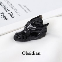 조각상 인테리어조형물 장식용동상 손으로 조각 한 1pc 자연 치유 크리스탈 조각 흑요석 aventurine 석영 드래곤 헤드 해골 입상 공예 선물 홈 장식