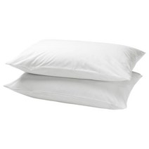 이케아 DVALA 드발라 베개커버 라이트핑크 50x80 cm, 화이트