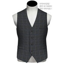 이럭셔리클럽 멀티 체크 조끼 맞춤 조끼 VE190899