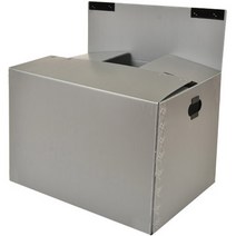 뉴프라테크 이사박스 2호(벨크로형)-5개묶음 [벨크로 부착 박스] 포장 택배 수납 플라스틱, 은색, 5개