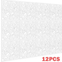 인테리어 파티션 가벽 가림막 12pcs DIY PVC 룸 디바이더 Hanging Wall 스크린 분리기 장식 패널 중공 커튼 예술, 1.12PCS