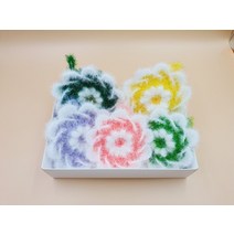 5+1손뜨개수세미 핸드메이드수세미 국내산 회오리수세미 답례품, 연보라