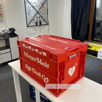 밀크박스 캠핑 카고박스 박스 수납 폴딩박스 14종, 533x365x334MM (50L), 레드 50L