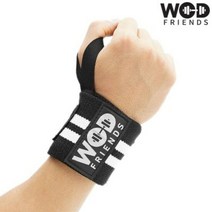 와드프렌즈 크로스핏선수용 로그 손목보호대 블랙 숏타입 WF..., 단품