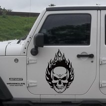 정크야드 파이어스컬 오프로드 대형 스티커 wl_307, 1개, 검정색