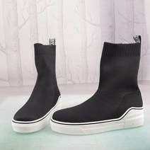 여성니트부츠 여성 겨울 워커 기모앵클 통굽 가죽 부츠 060