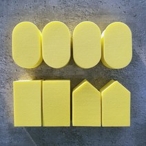 점보 하이드로 스펀지 8P 물먹으면 커지는 메이크업 스펀지 웨지퍼프, 점보하우스형