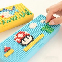 빠띠라인 나노블럭 필통필통 플라스틱필통 나노블럭 나노블럭필통 다용도케이스, 여자