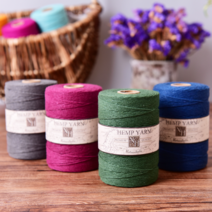 세기텍스타일 1.0mm 300yard 대용량 뜨개용 햄프실 삼베실 뜨개실 (54color), 275m, 24 PURPLE 05