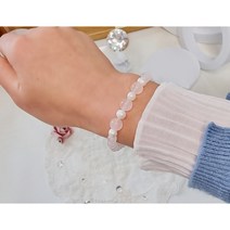 연애운 부귀 건강운 가득 2way 진주 & 장미수정 원석팔찌 화이트데이선물