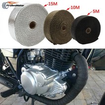 오토바이 배기 랩 열 테이프 매니 폴드 절연 보호 스테인레스 타이 5cm * 5M10M15M 자동차 액세서리, 5cm 5m White