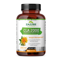 Zazzee 재지 CLA 공액 리놀레산 2000mg 소프트젤 180정 High-Potency Conjugated Linoleic Acid, 1개