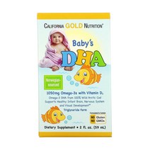 CGN 캘리포니아 골드 뉴트리션 유아 DHA 오메가3 1050mg 59ml EPA 비타민D 아기 콜레칼시페롤 도코사헥사엔산 에이코사펜타엔산 베이비