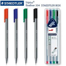 스테들러 334 트리플러스 화인라이너 4본 세트, AAA상품선택AAA