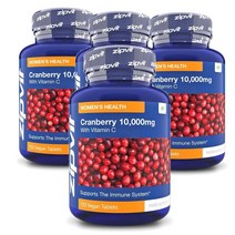 영국 집비트 Zipvit Cranberry 크랜베리 10 000mg with 비타민C 120정, 4팩