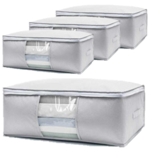 식보드 패브릭 이불보관함 대형93L, 그레이, 4개