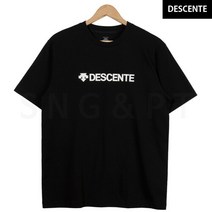 브랜드없음 데상트 워딩형 반팔 티셔츠 SN123UTS13-BLK