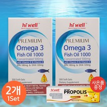 하이웰 프리미엄 오메가3 피쉬오일 1000 300소프트젤, 2개