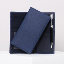 MATT 마뜨 [속지증정] 사피아노 레더 CEO 수첩 다이어리(스틸블루+FG네이비 9.5x17cm)D10271 수첩다이어리, (스틸블루+FG네이비)D10271 이니셜미각인