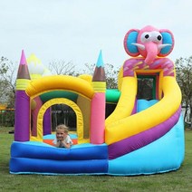 해피 아이 장난감 놀이터 점프 슬라이드 바운스 콤보 풍선 탄력이 성 에어바운스, [01] WHITE