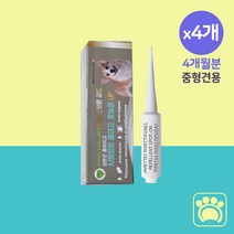 강아지 바르는 진드기 퇴치제 모기 벼룩 외부기생충 퇴치 기피제 필루 스팟온, 4개, 중형견