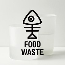 루리앤메리 분리수거 픽토그램 스티커 05 음식물류 재활용스티커, F 빨강+한글