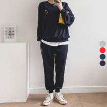 나나스타일 미니미 미키 자수 데일리 세트 (4colors)