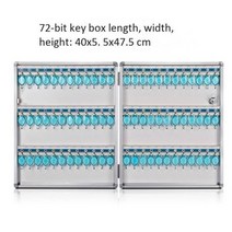 벽걸이 키 박스 알루미늄 프레임 ABS 기숙사 렌탈 하우스 보안 보호 안전 금고 관리 캐비닛 잠금, 72-bit248581