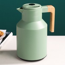 보온 보냉 가정용 식당 주전자 테이블팟 1L 손잡이 커피 핸들 텀블러, 그린 940ml (유리 용기)
