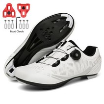 자전거신발 클릭슈즈 산악자전거신발 남성 사이클링 스니커즈 Mtb 신발 레이싱 자전거 자동 잠금 속도 여성 스피드 클릿 산악 도로 2023, Road-white-Lock+43