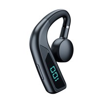 골전도이어폰 귀안아픈 수영 이어폰 블루투스 헤드셋 V18 뼈 전도 LED 디지털 디스플레이, Black, Czech Republic